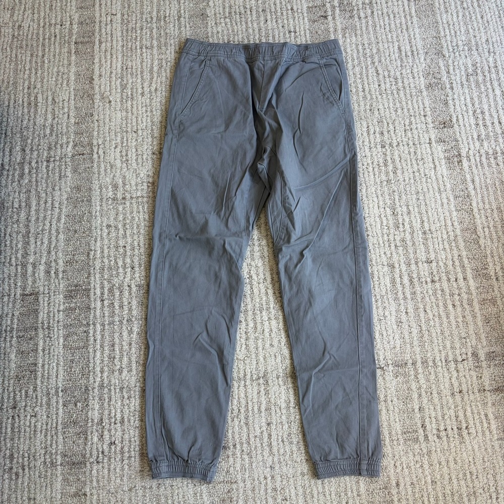 Gap Lived-In Flex Joggers Mens Gray Stretch Twill Tapered Leg Pants